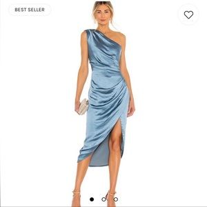 NEW ELLIATT Cassini one shoulder dress in blue size small